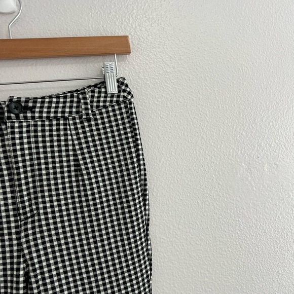 Maeve Anthropologie Black High Waisted Skinny Gingham Pants 2 - Picture 5 of 10